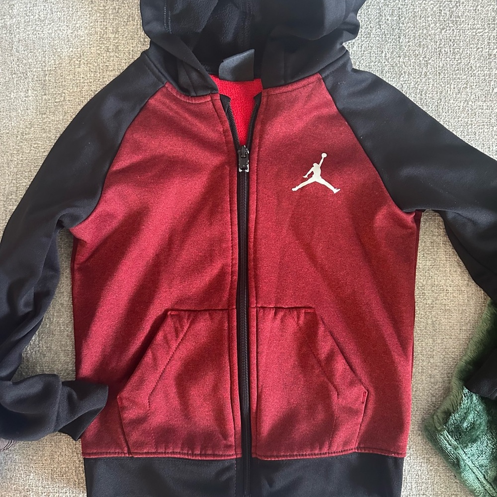 Jordan Red and Black Hoodie